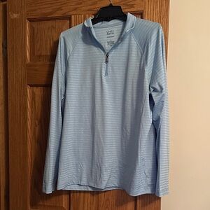 Croft & Barrow Men's Sky Blue Striped Long Sleeve Shirt